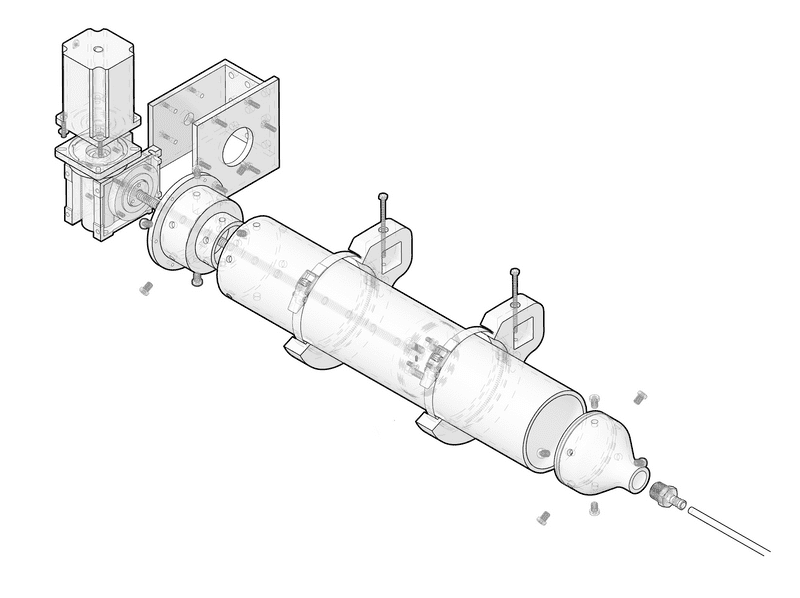 Exploded view of CERA